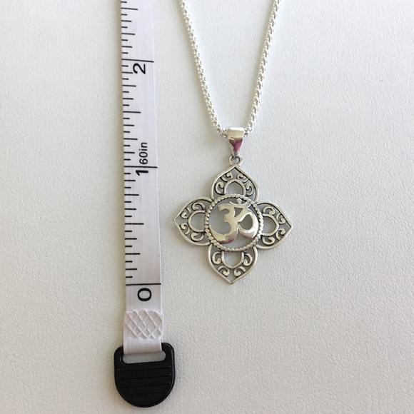 Sterling Silver Om Necklace - Picture 4 of 15